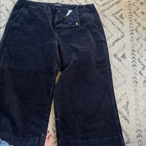 Navy cropped wide leg Corduroy Pants never worn